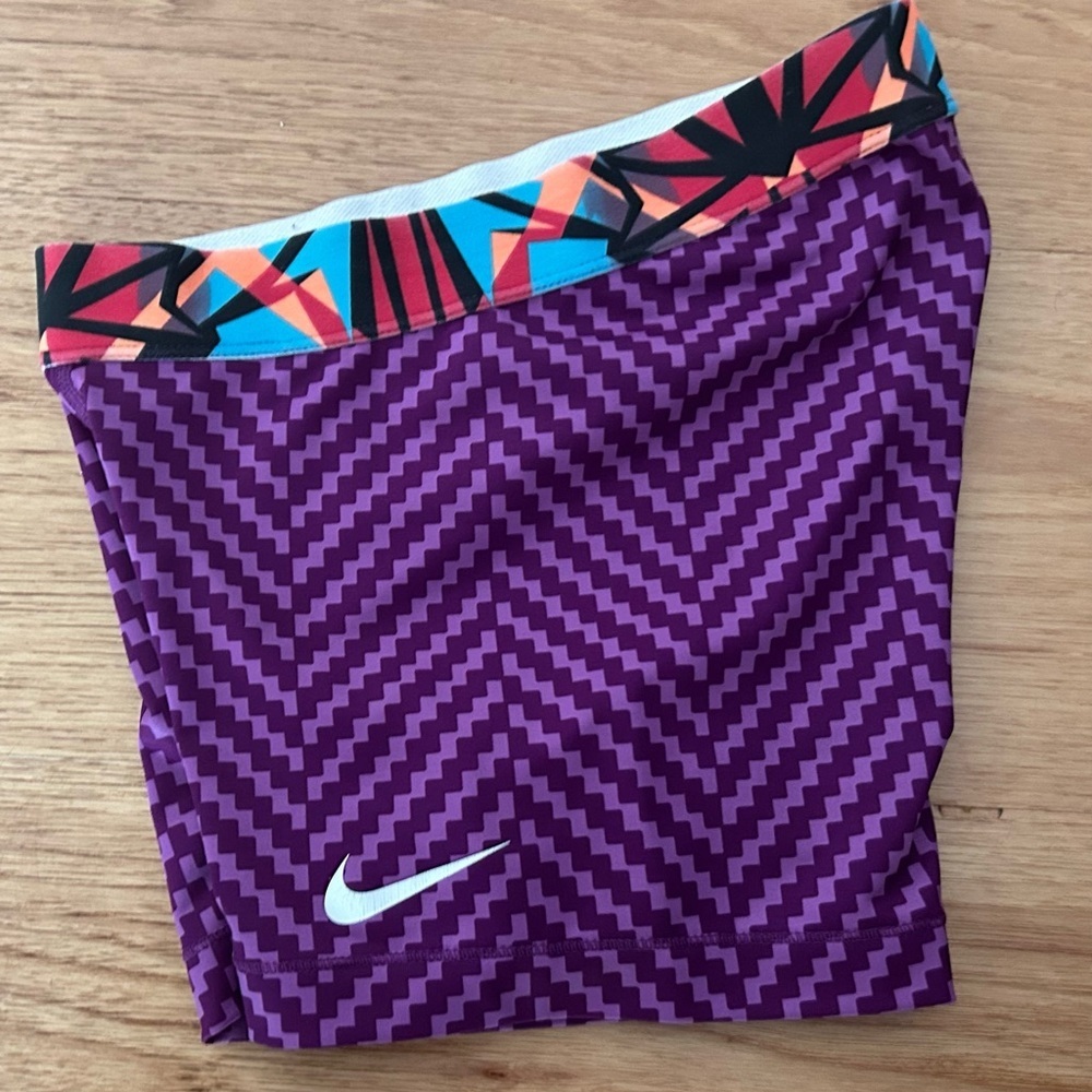 NIKE PRO Women 3.0" COMPRESSION Yoga/Gym Shorts purple  size Small - Picture 3 of 7